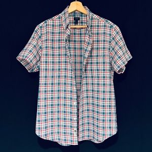 J.CREW Biard McNutt 100% Irish Linen Mens Shirt M🍀